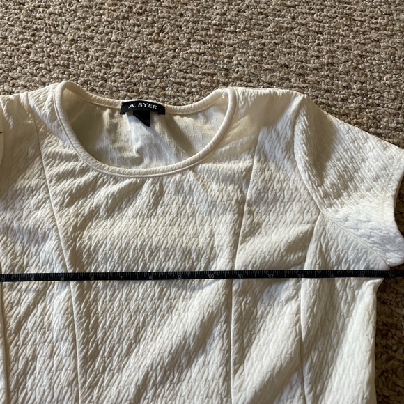 A. Byer White Peplum Top - Picture 6 of 7